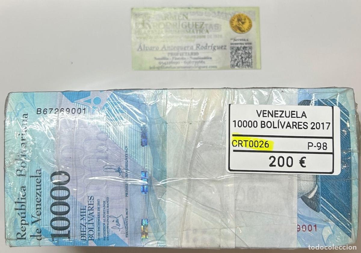 Banconote internazionali: CRT0026 TACO 1000 BILLETES VENEZUELA 10000 BOLIVARES 2017 P-98