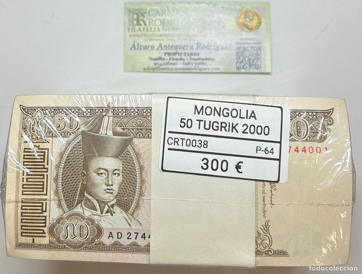 Banconote internazionali: CRT0038 TACO 100 BILLETES MONGOLIA 50 TUGRIK 2000 P-64
