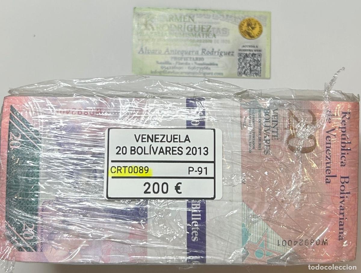 Internationale Banknoten: CRT0089 TACO 1000 BILLETES VENEZUELA 20 BOLIVARES 2013 P-91