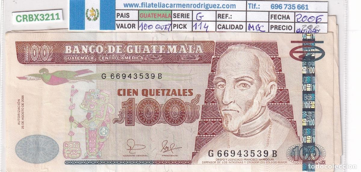 Internationale Banknoten: CRBX3211 BILLETE GUATEMALA 100 QUETZALES 2006 MBC