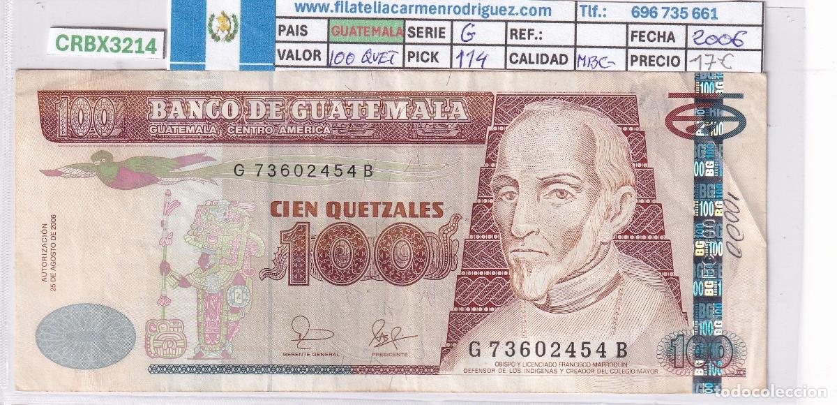 Internationale Banknoten: CRBX3214 BILLETE GUATEMALA 100 QUETZALES 2006 BC