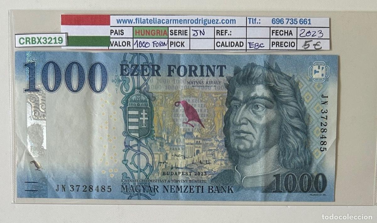 Internationale Banknoten: CRBX3219 BILLETE HUNGRIA 1000 FORINT 2023 SERIE JN EBC