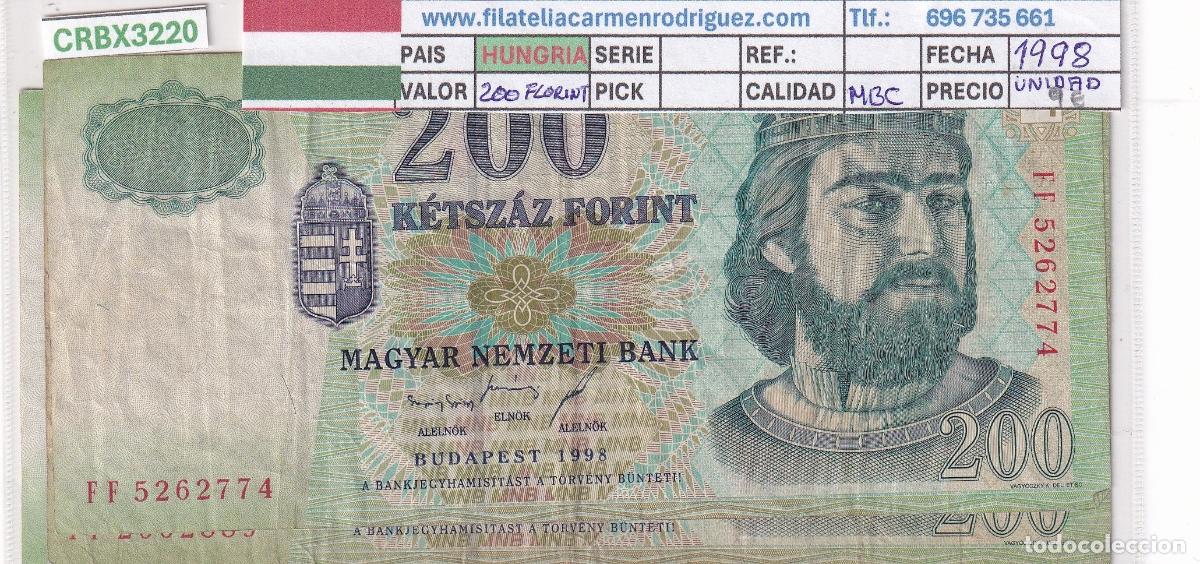 Internationale Banknoten: CRBX3220 BILLETE HUNGRIA 20 FORINT 1998 MBC