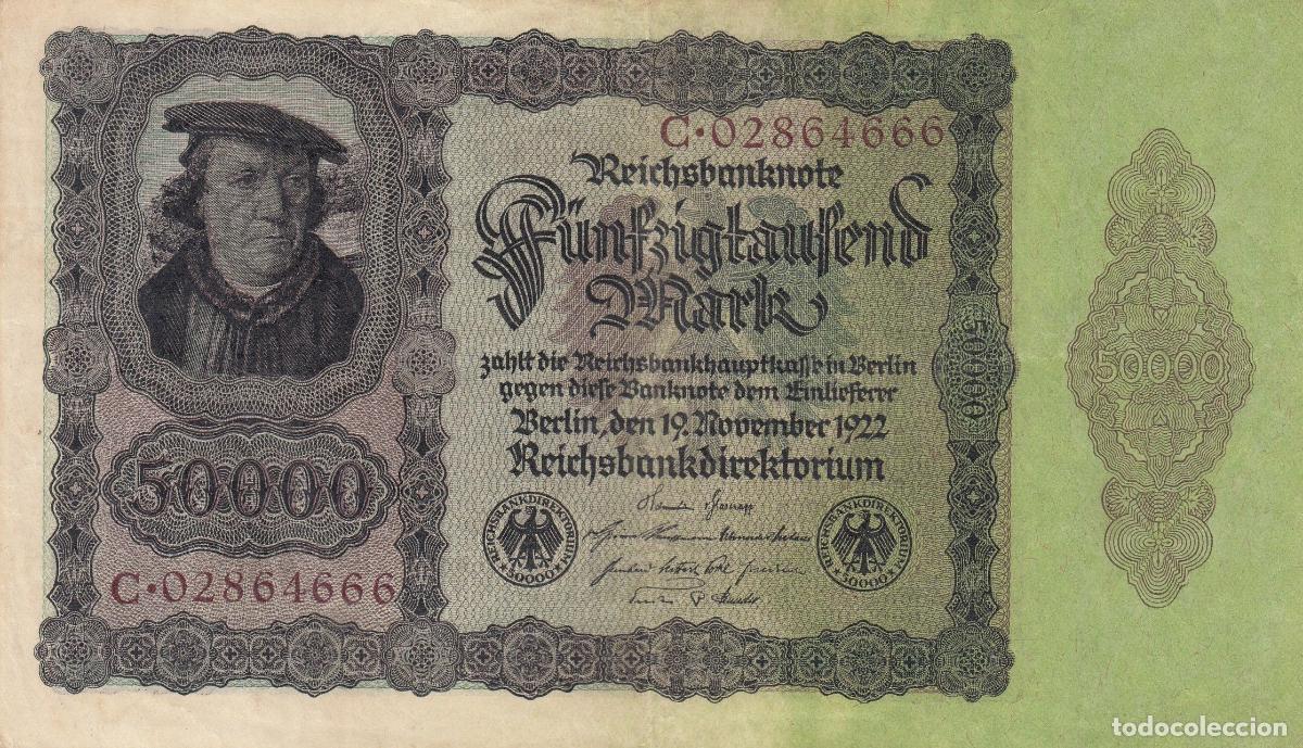 Banconote internazionali: CRBX0016 BILLETE ALEMANIA 50000 MARCOS MBC-
