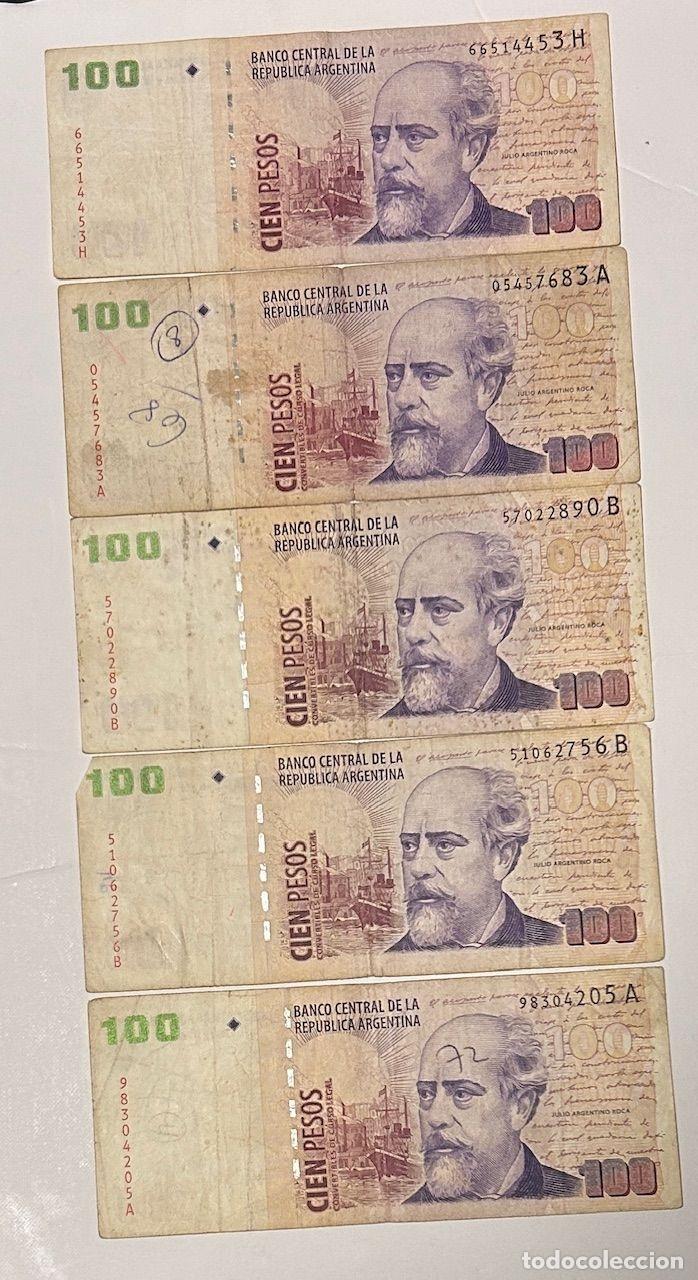 Notas Internacionais: CRBX3264 LOTE 5 BILLETES ARGENTINA DIFERENTES BC