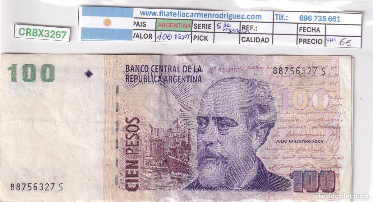 Notas Internacionais: CRBX3267 BILLETE ARGENTINA 100 PESOS SERIE DE URGENCIA BC