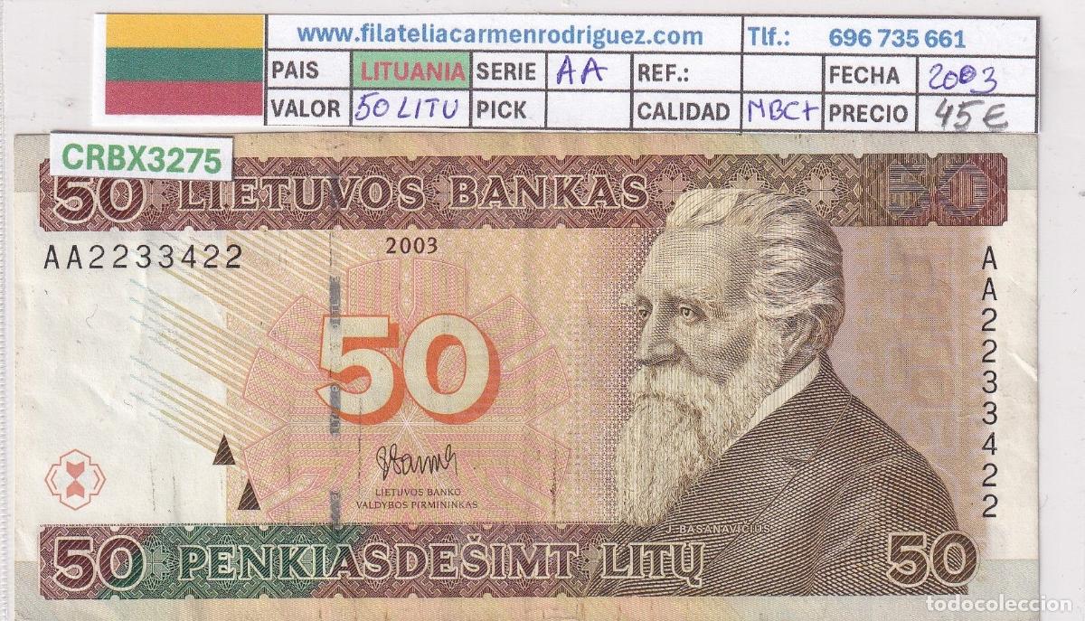 International Banknotes: CRBX3275 BILLETE LITUANIA 50 LITU 2003 SERIE AA MBC+