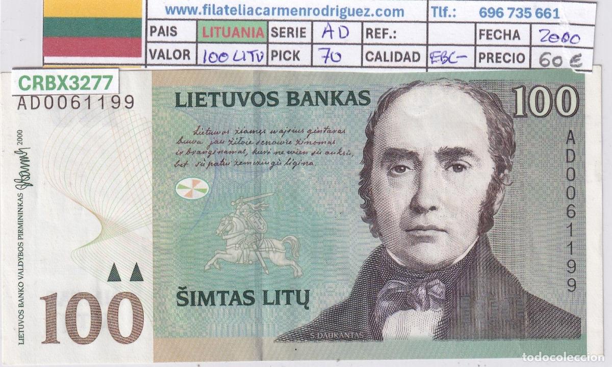 International Banknotes: CRBX3277 BILLETE LITUANIA 100 LITU 2000 SERIE AD P-70 EBC-