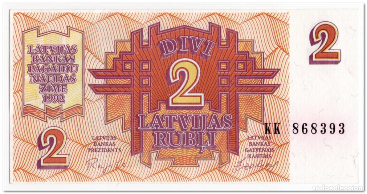 Billetes extranjeros: LATVIA,2 RUBLI,1992,P.36,AU-UNC - Foto 1