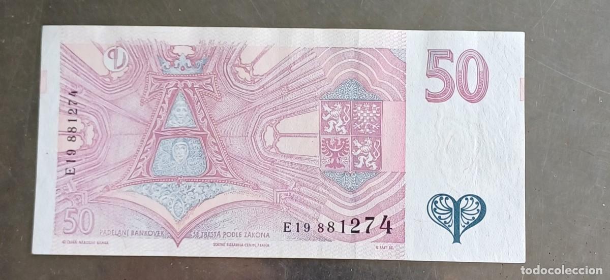 Billetes extranjeros: Rep&uacute;blica checa 50 coronas - Foto 2