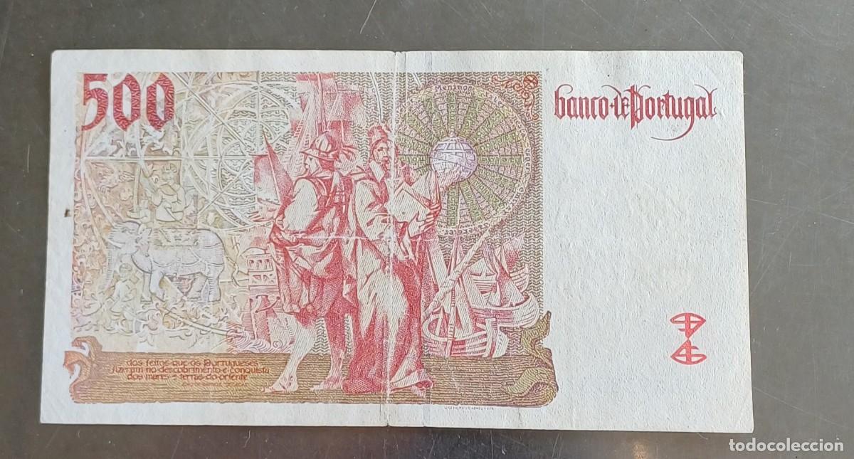 Billetes extranjeros: Portugal 500 escudos - Foto 2