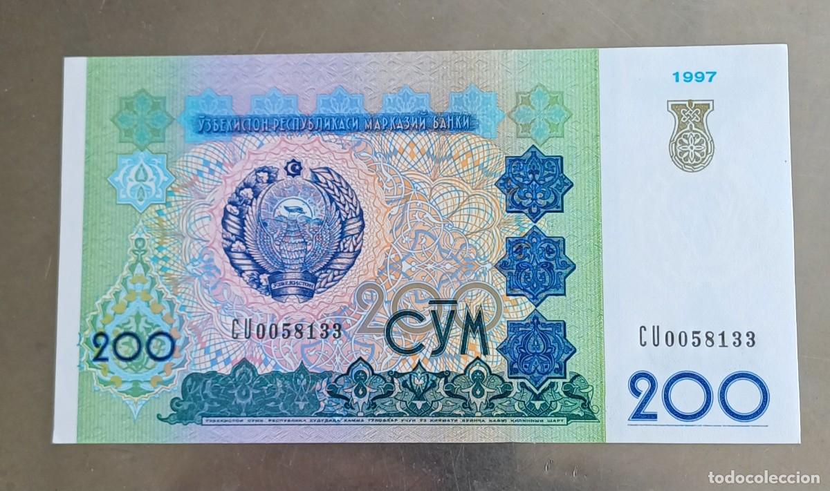 Billetes extranjeros: Billete Uzbekistan 200 1997