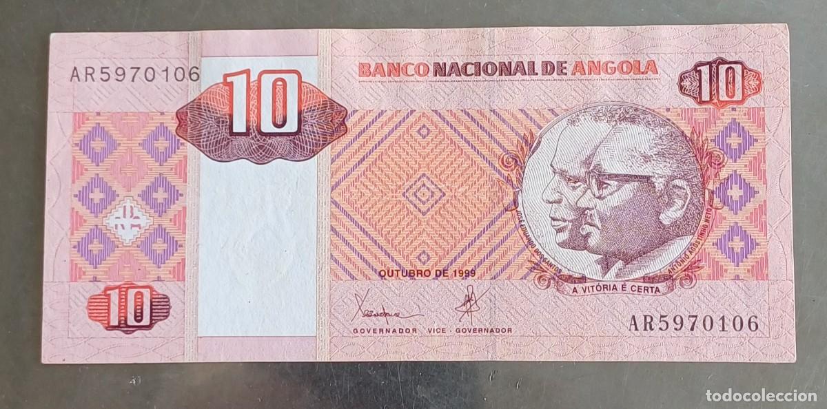 Billetes extranjeros: Billete Angola 10 kwanzas 1999