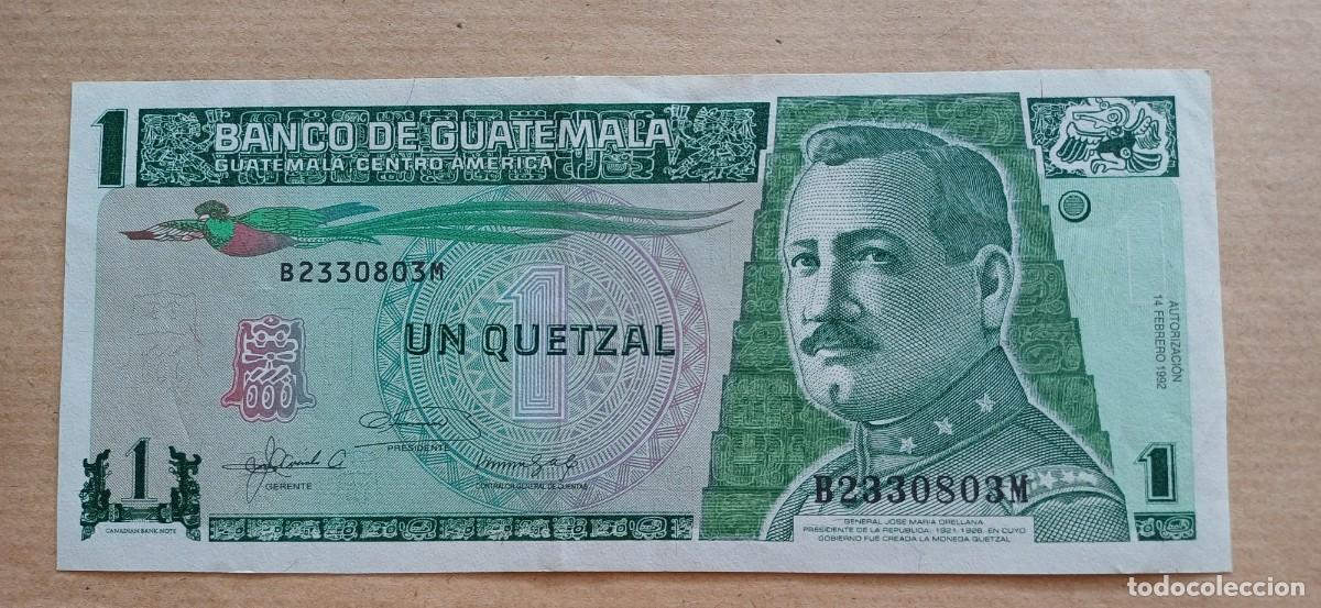 Billetes extranjeros: Billete guatemala 1 quetzal 1992