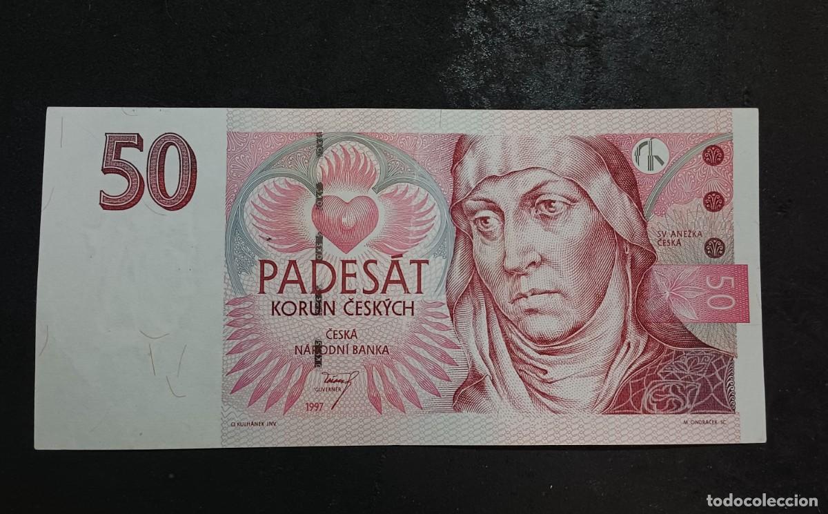 Billetes extranjeros: Rep&uacute;blica checa 50 coronas 1997