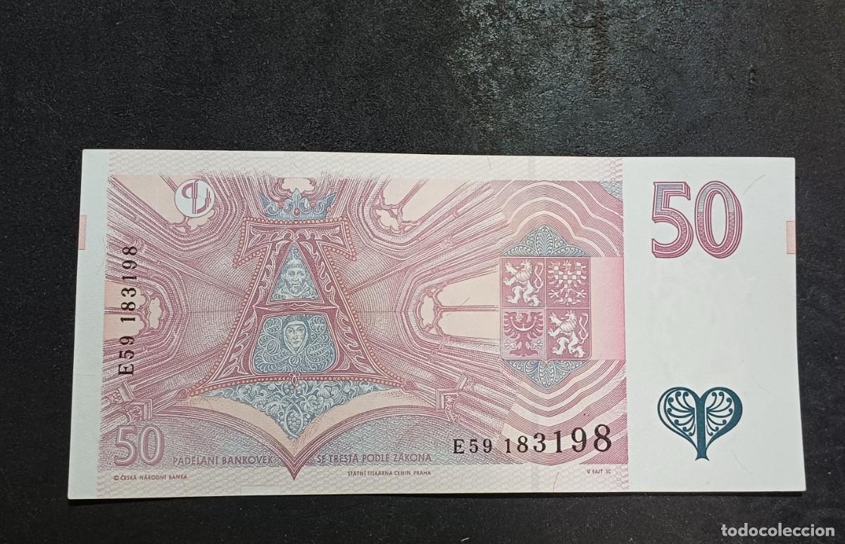 Billetes extranjeros: Rep&uacute;blica checa 50 coronas 1997 - Foto 2