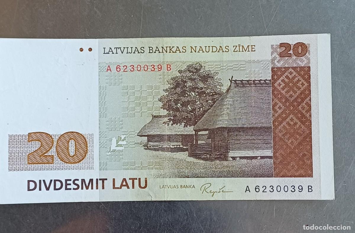 Billetes extranjeros: Letonia 20 latu 1992