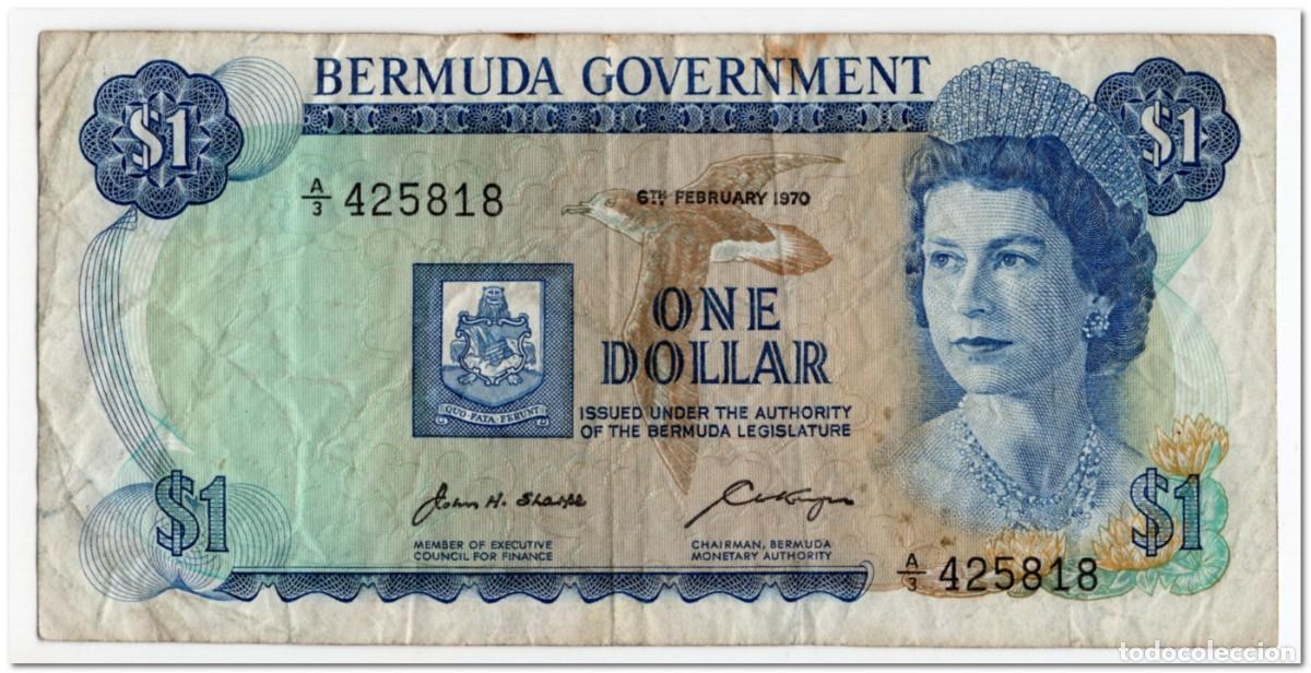 Billetes extranjeros: BERMUDA,1 DOLLAR,1970,P.23a,FINE - Foto 1