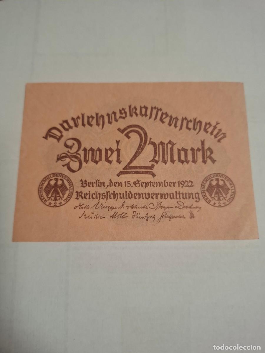 Internationale Banknoten: BILLETE DE ALEMANIA DE 2 MARCOS DE 1922
