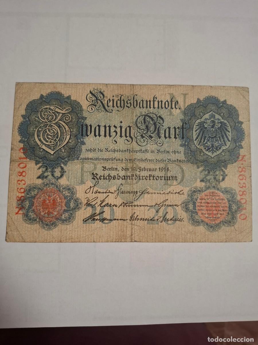 Internationale Banknoten: BILLETE DE ALEMANIA DE 20 MARCOS DE 1914
