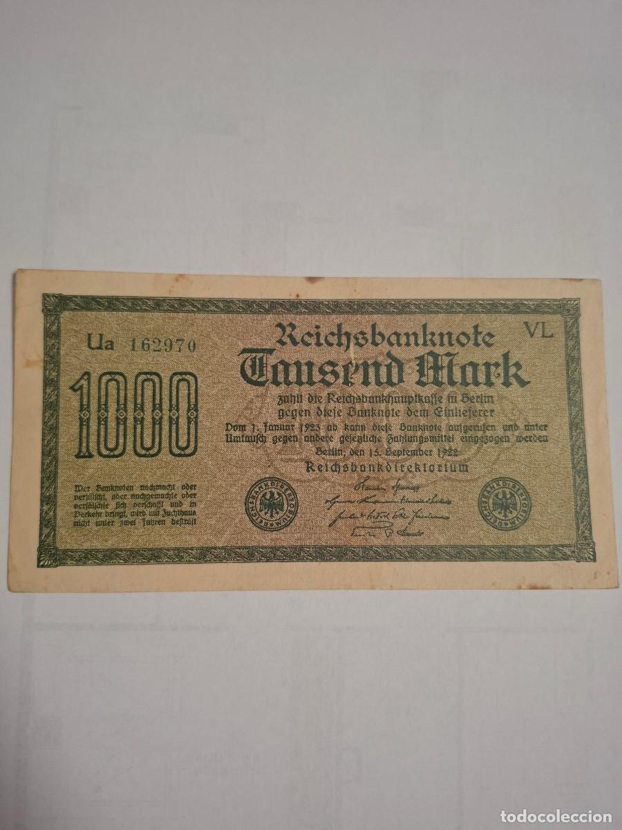 Internationale Banknoten: BILLETE DE ALEMANIA DE 1000 MARCOS DE 1922