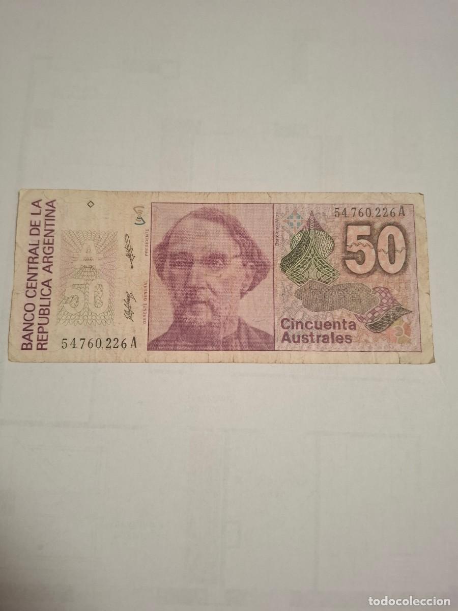 Internationale Banknoten: BILLETE DE ARGENTINA DE 50 AUSTRALES