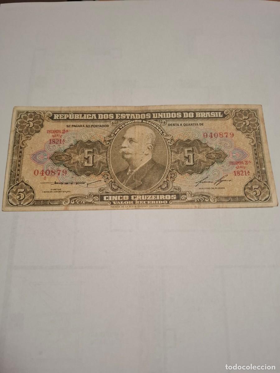 Internationale Banknoten: BILLETE DE BRASIL DE 5 CRUZEIROS