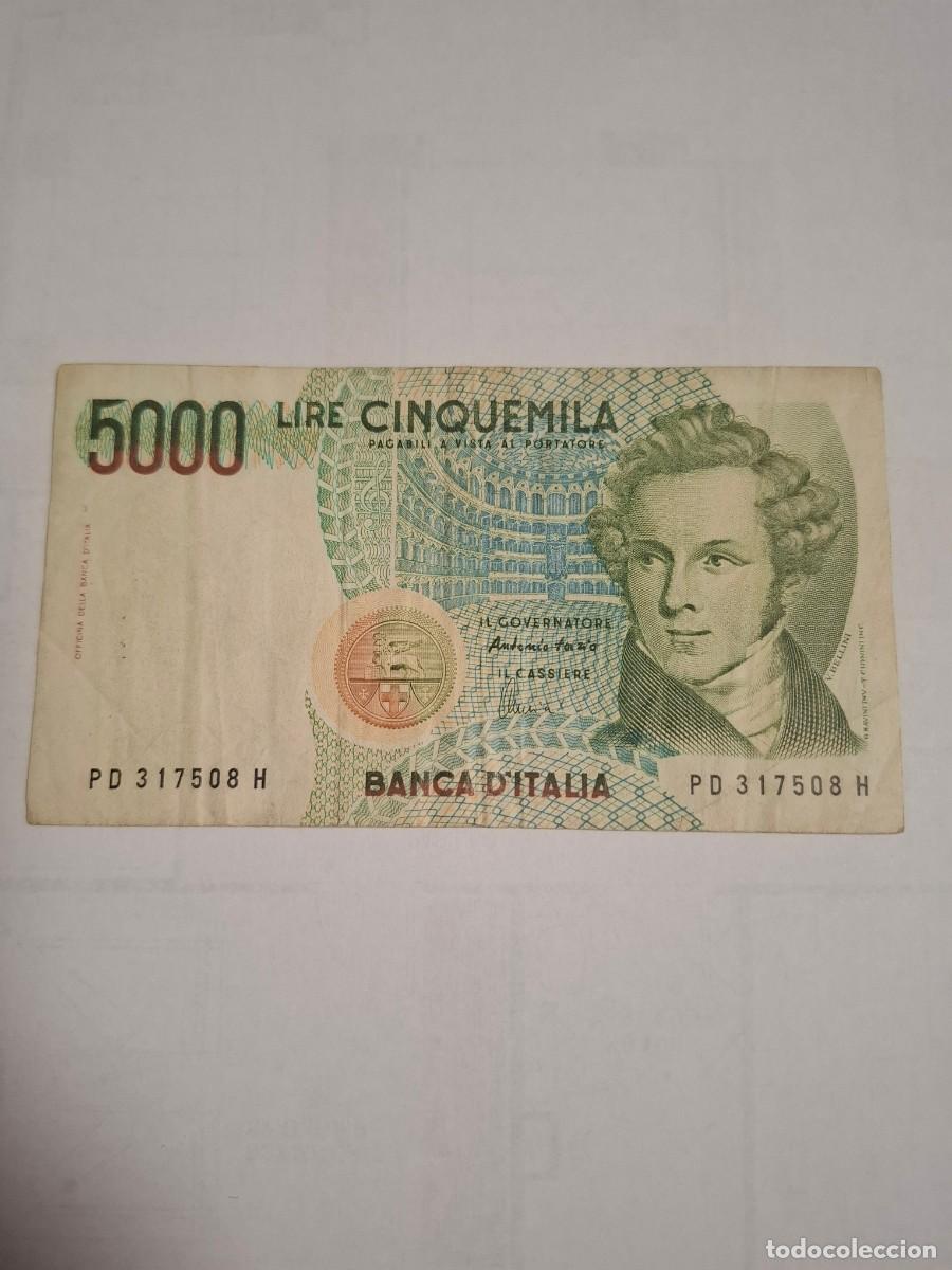 Internationale Banknoten: BILLETE DE ITALIA DE 5000 LIRAS