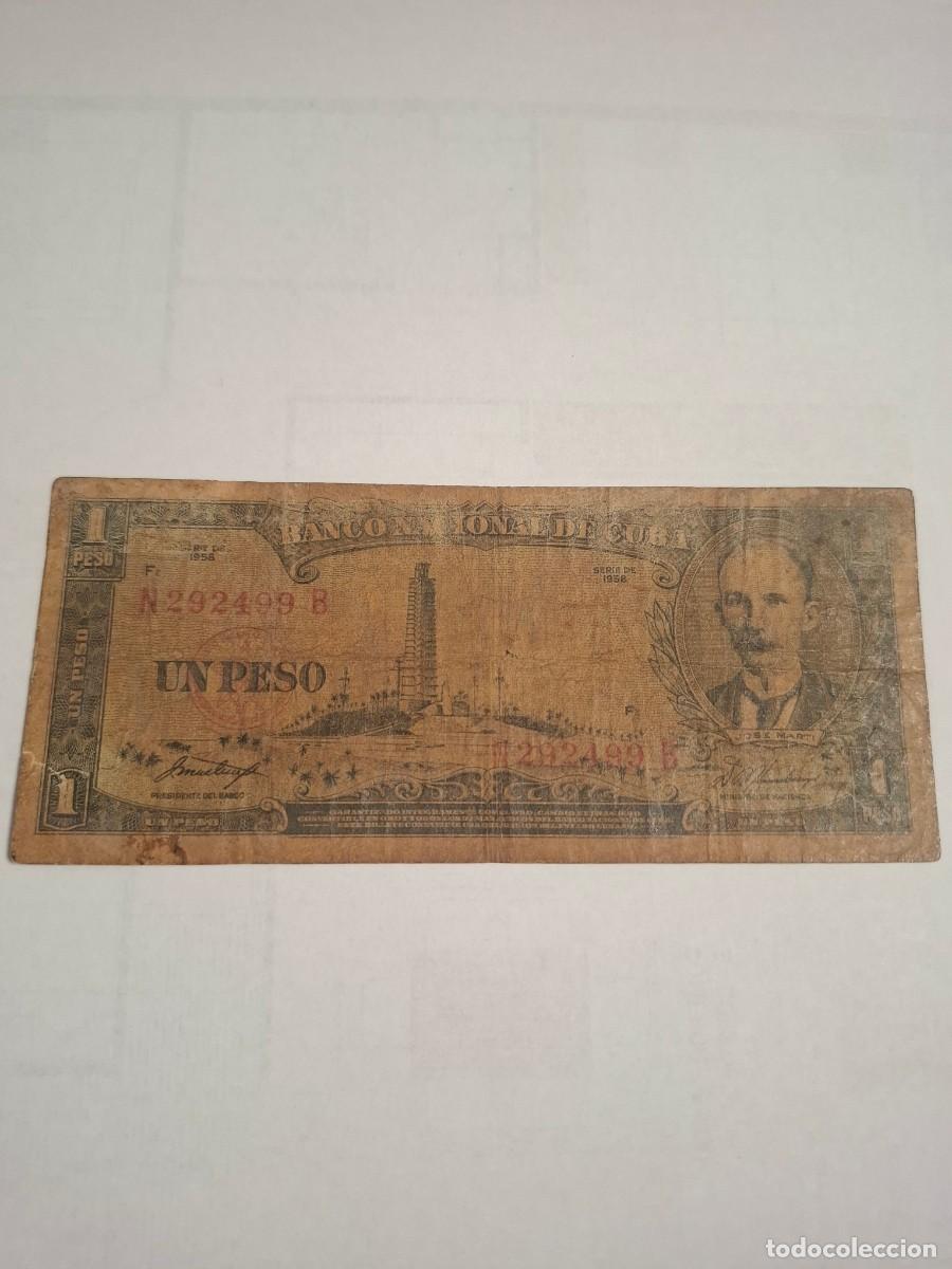 Internationale Banknoten: BILLETE DE CUBA DE 1 PESO DE 1958 (RARO)