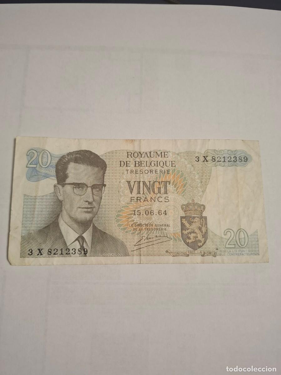 Internationale Banknoten: BILLETE DE BELGICA DE 20 FRANCOS BELGAS