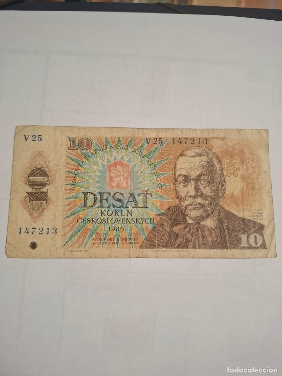 Notas Internacionais: BILLETE DE CHECOSLOVAQUIA DE 10 CORONAS CHECAS