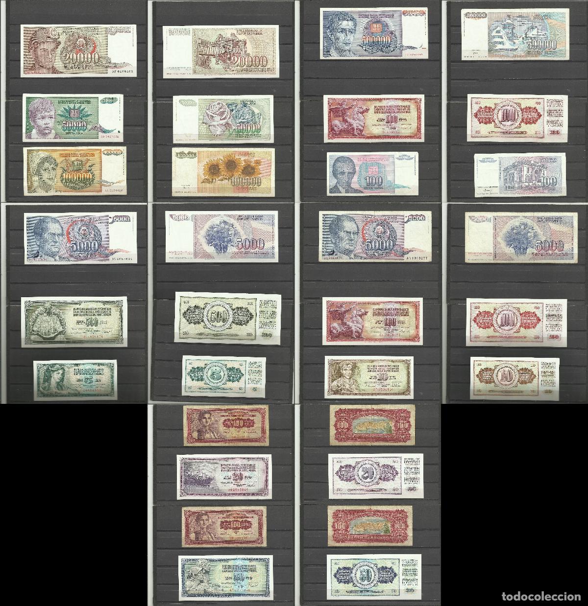 Billetes extranjeros: LOTE DE 13 BILLETES DE LA ANTIGUA YUGOSLAVIA BIEN CONSERVADOS, VER IMAGENES