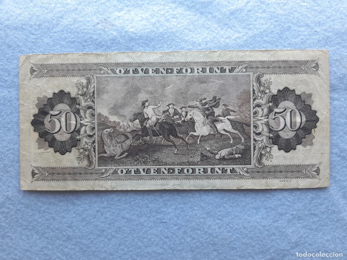Billets internationaux: Hungr&iacute;a. 50 Florines. Budapest, 10 Enero de 1989.
