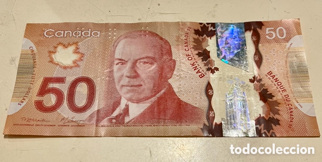 Billetes extranjeros: Billete. Canad&aacute;. 50 D&oacute;lares. 2012.