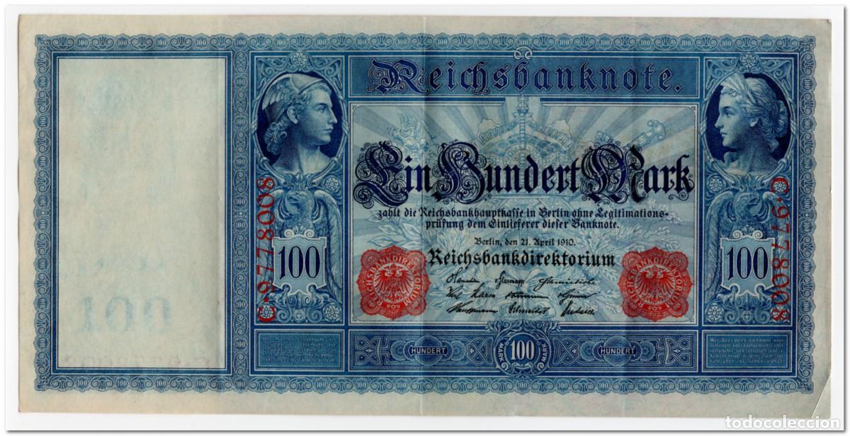 Billetes extranjeros: GERMANY,100 MARK,1910,P.42,VF+