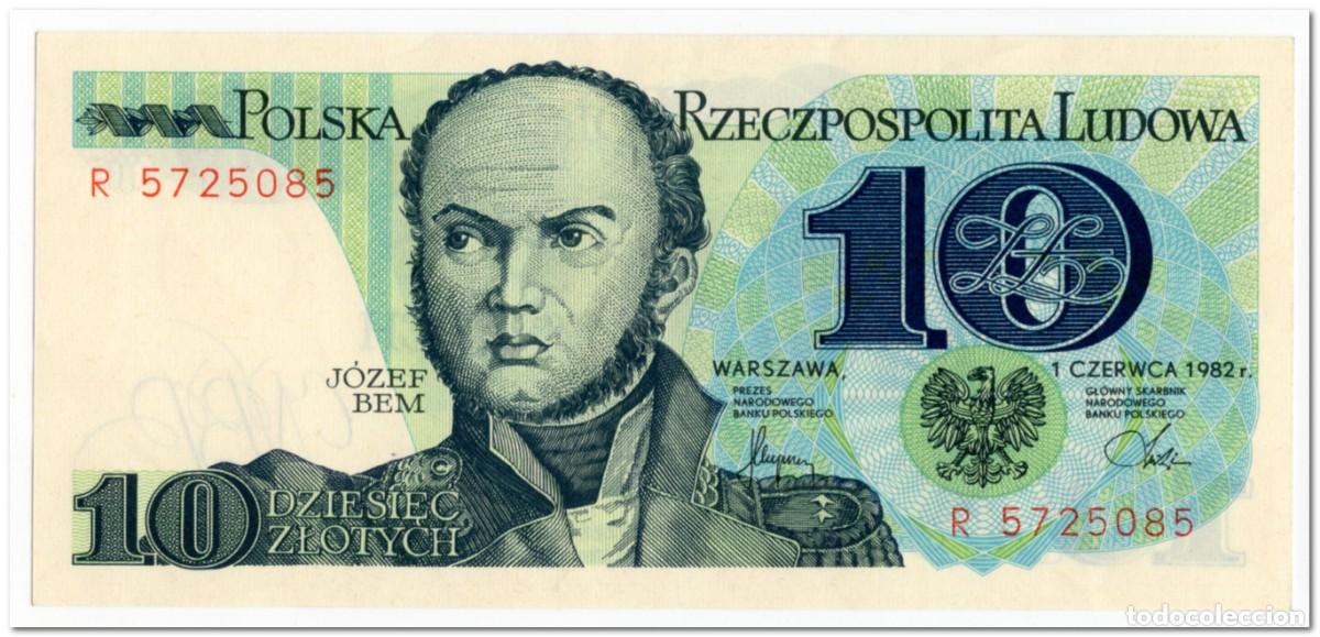 Billetes extranjeros: POLAND,10 ZLOTYCH,1982,P.148,UNC