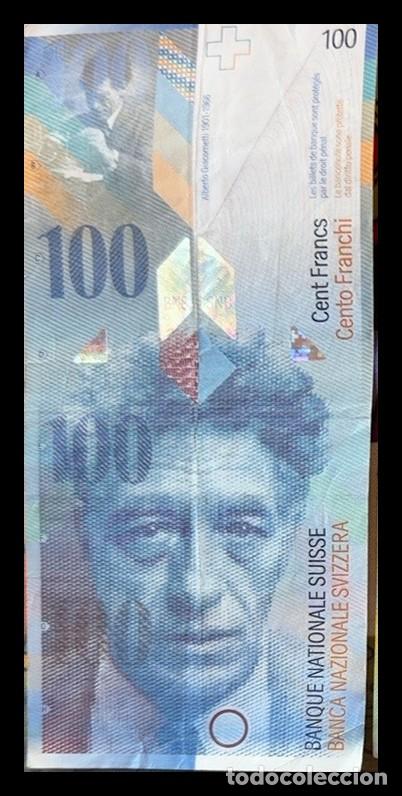 Billetes extranjeros: BILLETE SUIZA 100 FRANCOS &ndash; ALBERTO GIACOMETTI &ndash; 8&ordf; SERIE &ndash; N&ordm; 03K3307865 &ndash; ORIGINAL