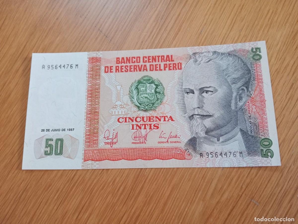 Internationale Banknoten: BILLETE DE PER&Uacute;. 50 INTIS. N.&ordm; SERIE: A 9564476 M. A&Ntilde;O 1987. PICK 131b. SIN CIRCULAR.