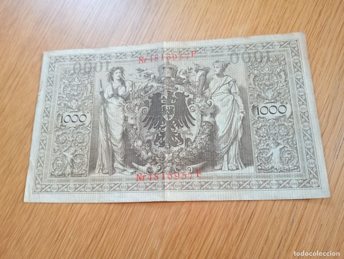 Notas Internacionais: BILLETE DE ALEMANIA (REICHSBANKNOTE). 1000 MARCOS. N.&ordm; SERIE: Nr 4816957F. A&Ntilde;O 1910. PICK 44b. CIRCU