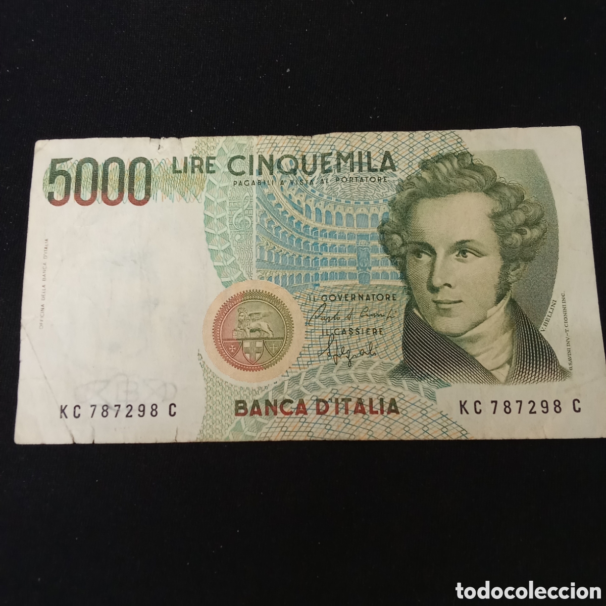 Notas Internacionais: Italia 5000 liras a&ntilde;o 1985