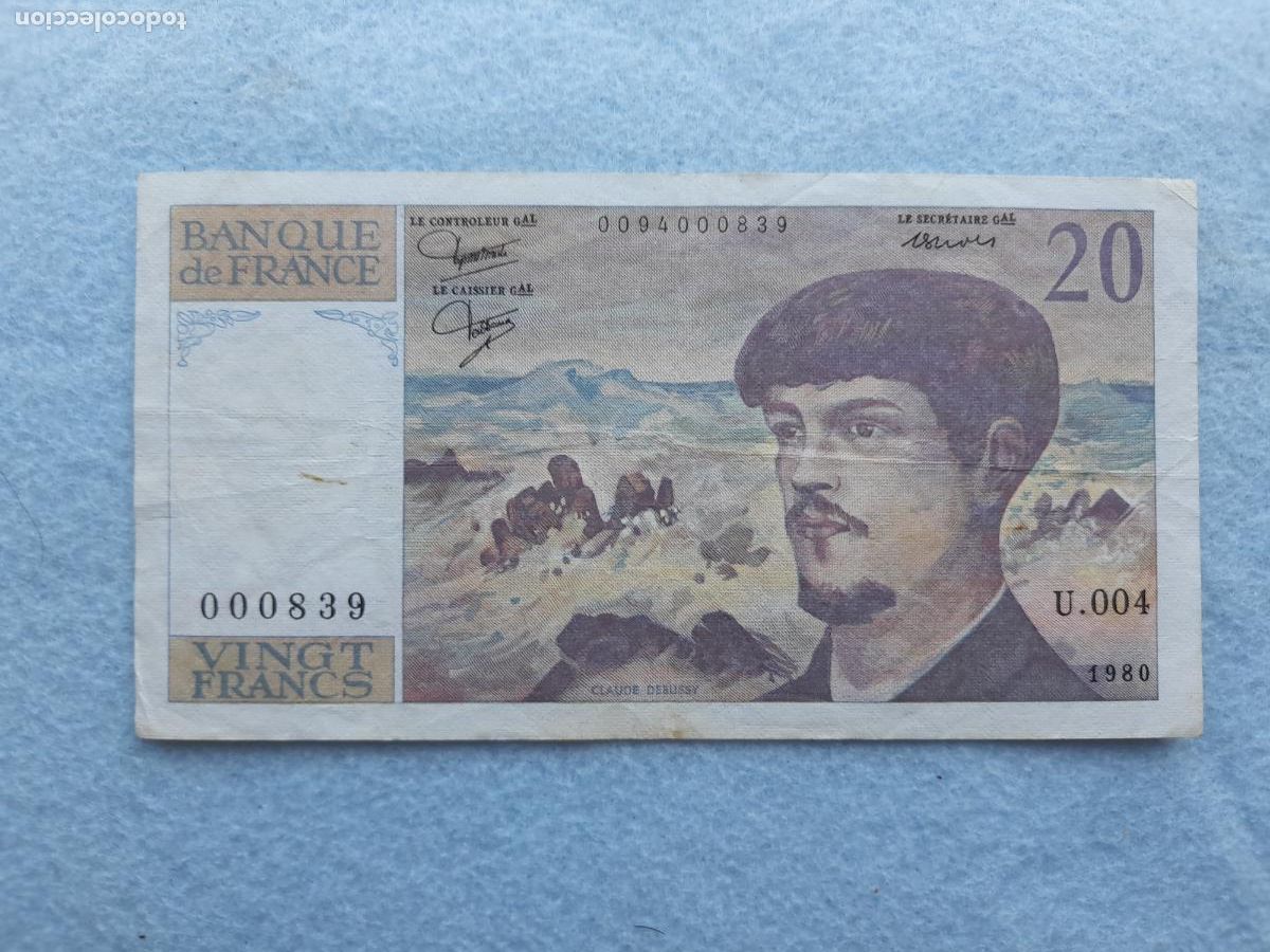 Billetes extranjeros: Francia. 20 francos. A&ntilde;o 1980. - Foto 2