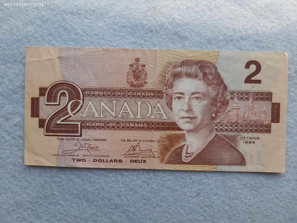 Internationale Banknoten: Canad&aacute;. 2 D&oacute;lares. Otawa. A&ntilde;o 1986.