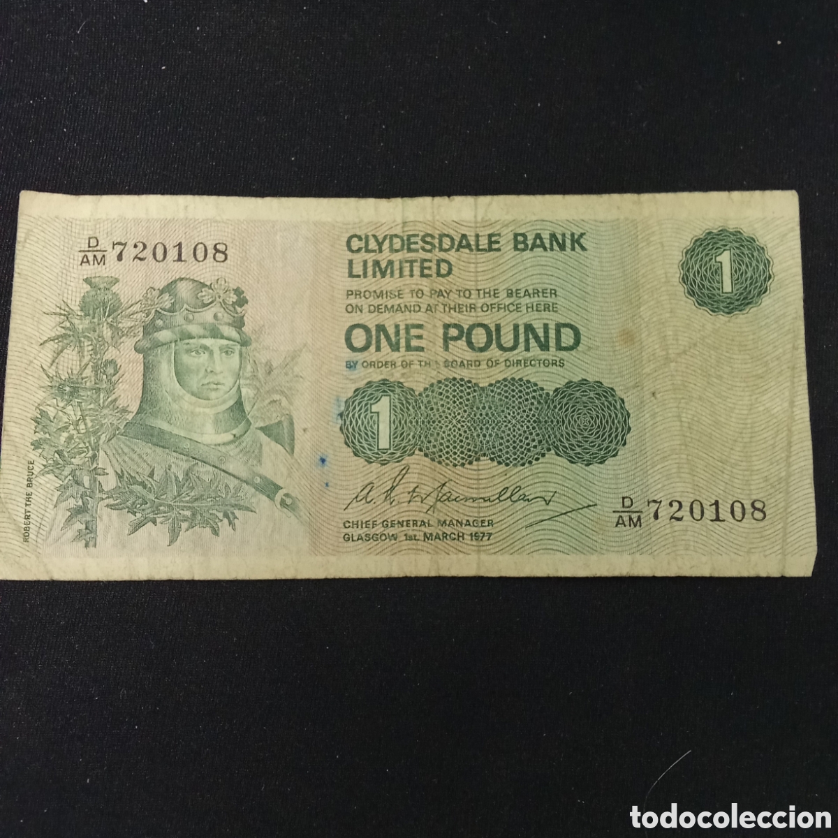 Billetes extranjeros: Escocia 1 libra el 1 de marzo de 1977