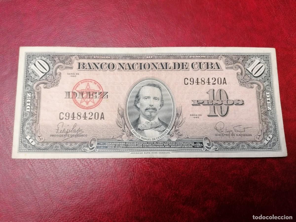 Billetes extranjeros: billete, Cuba, 10 pesos, 1960, EBC-