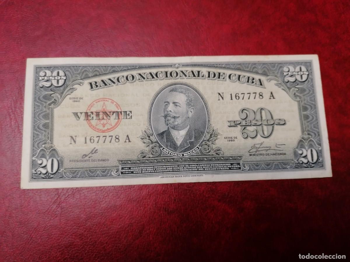 Billetes extranjeros: billete, Cuba, 20 pesos, 1960, EBC, firmado Che Guevara