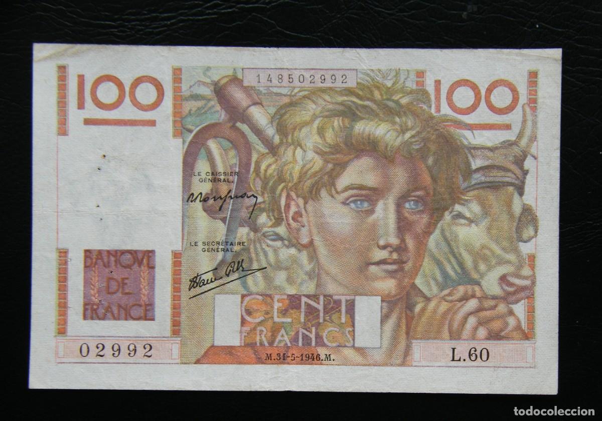 International Banknotes: FRANCIA BILLETE DE 100 FRANCOS 1946 MBC+
