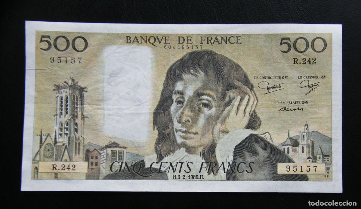 International Banknotes: FRANCIA BILLETE DE 500 FRANCOS 1986 &uml;PASCAL&uml; EBC-