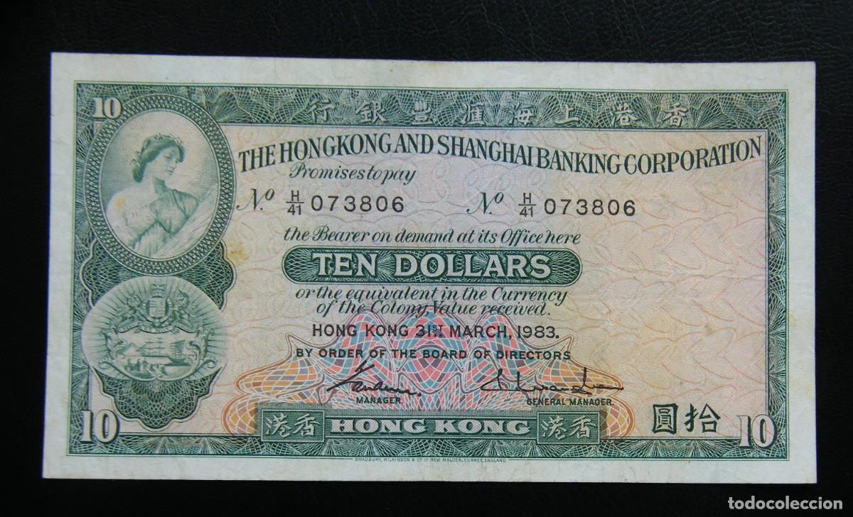 Notas Internacionais: HONG-KONG BILLETE DE 10 DOLARES 1983 MBC+ BONITO