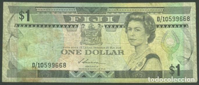 Billetes extranjeros: FIJI (FIYI). 1 $ (1989). Pick 87.