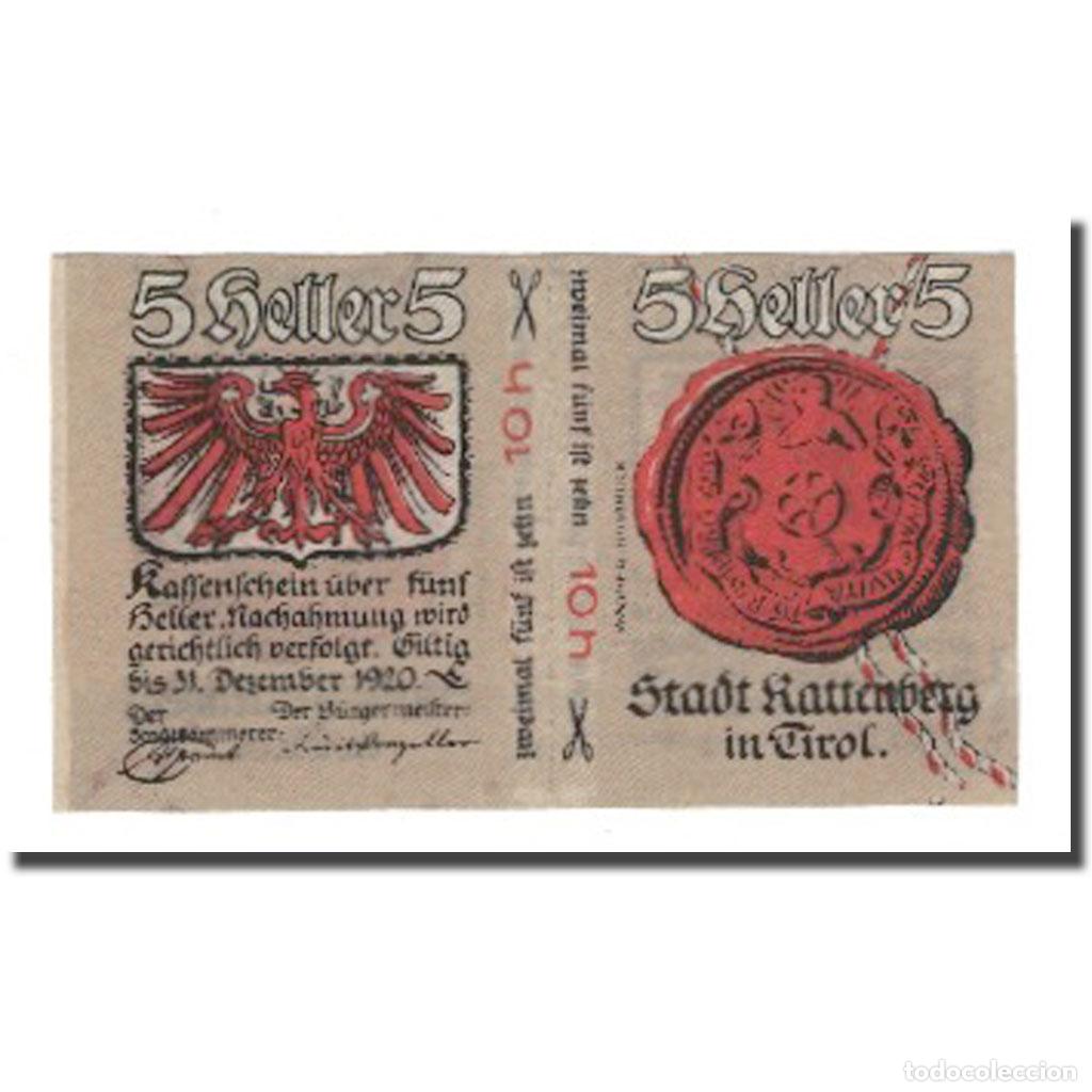 Billetes extranjeros: [#666491] Billete, Austria, Rattenberg Tirol Stadt, 10 Heller, Sceau, 1920, 1920-12-31